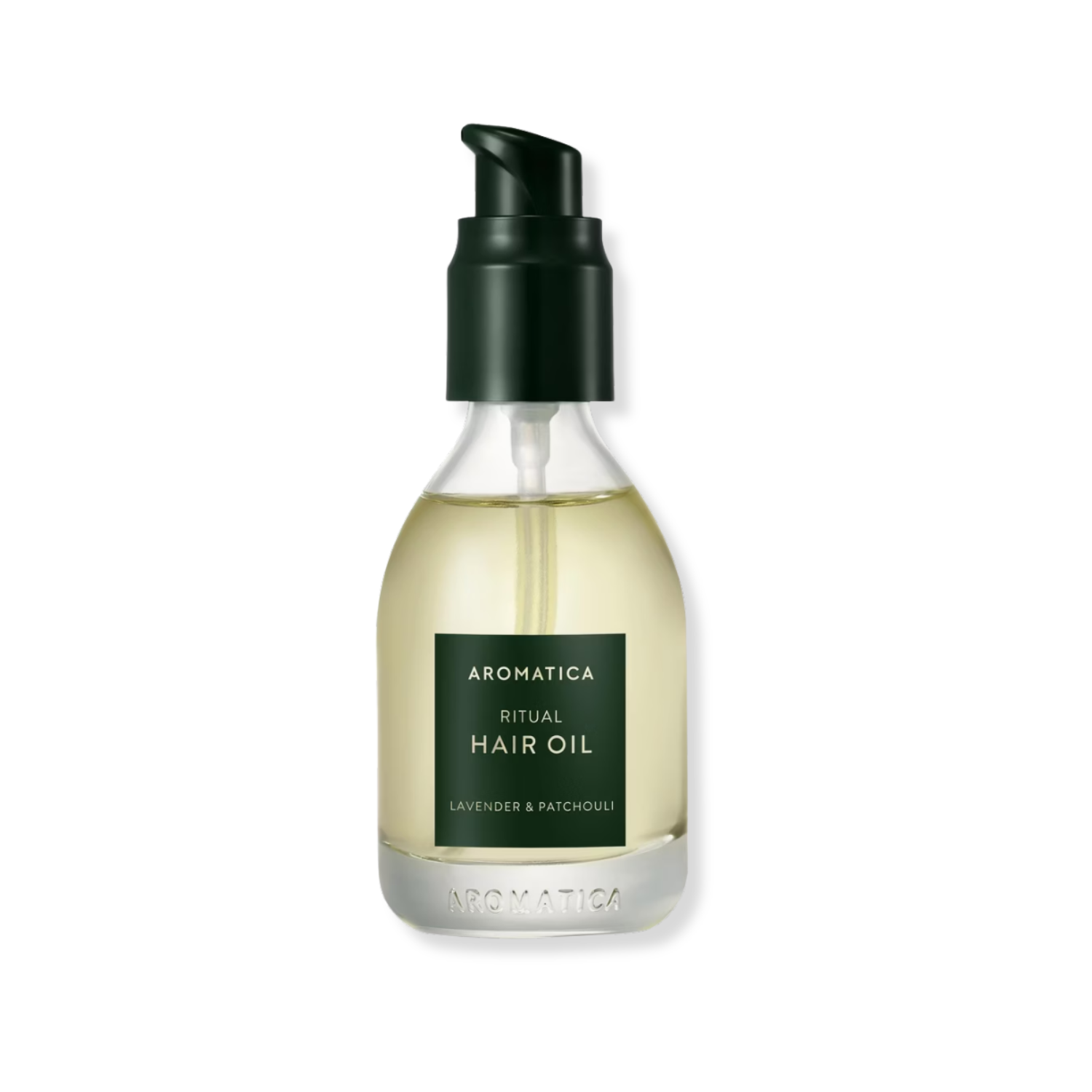 Aromatica Ritual Hair Oil bottle on a white background