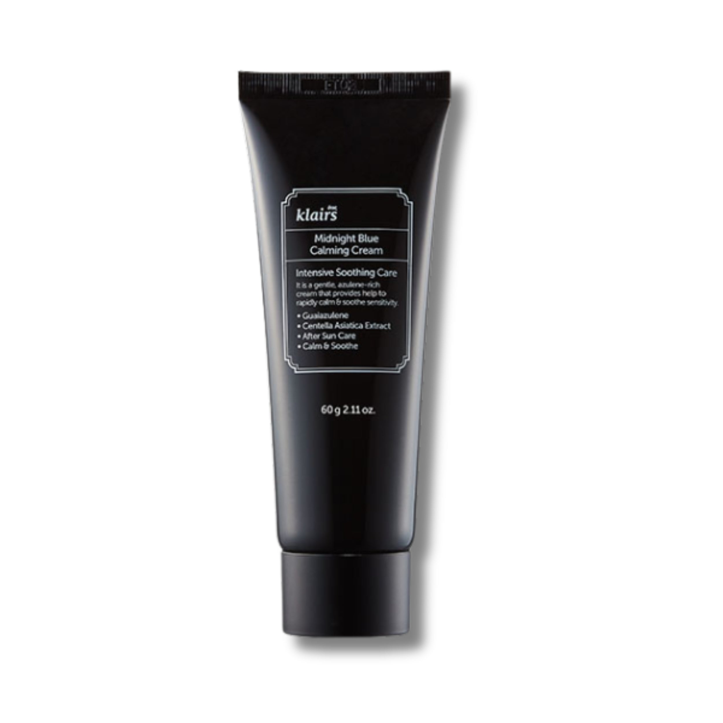 Klairs Midnight Blue Calming Cream tube on a white background