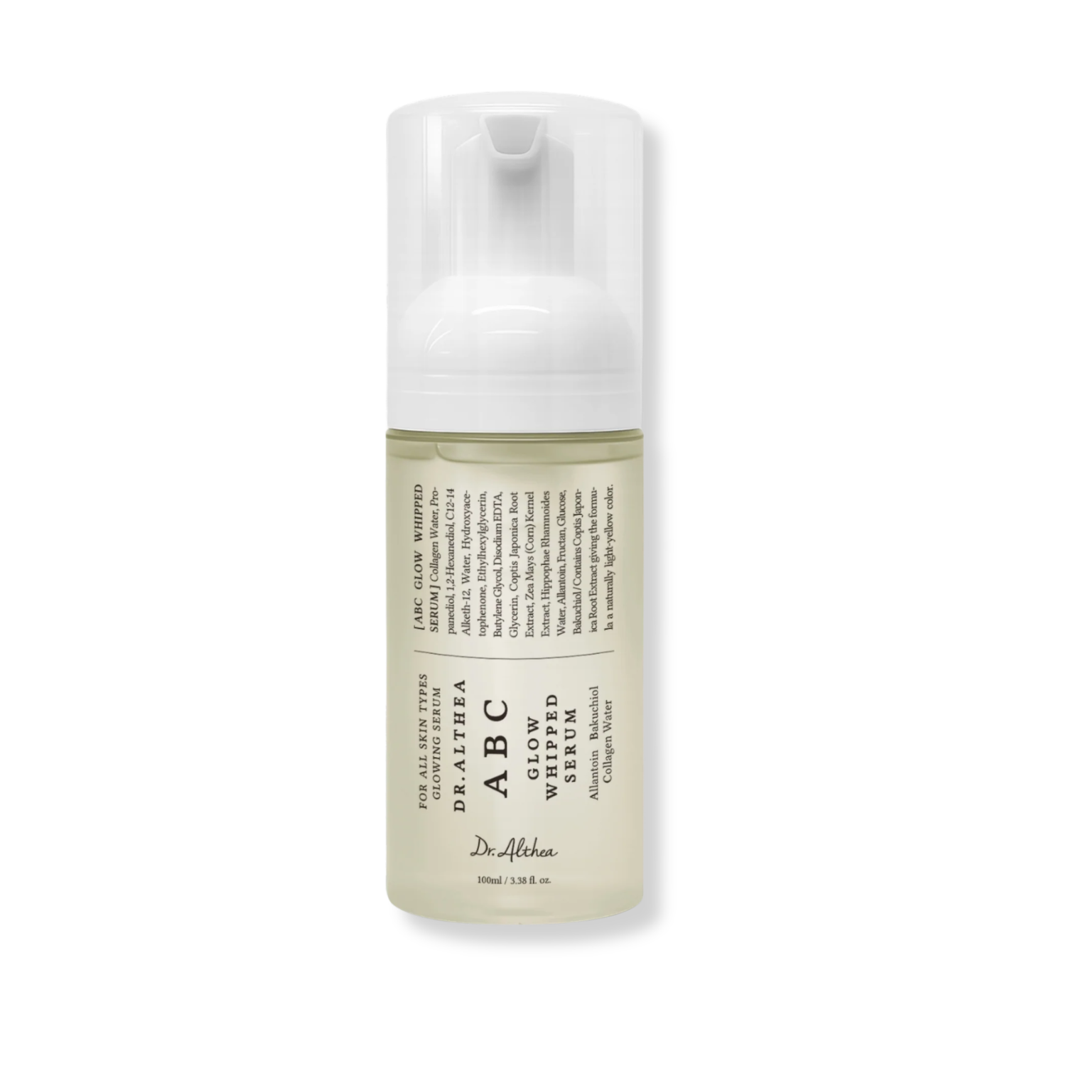 Dr. Althea ABC Glow Whipped Serum bottle on a white background