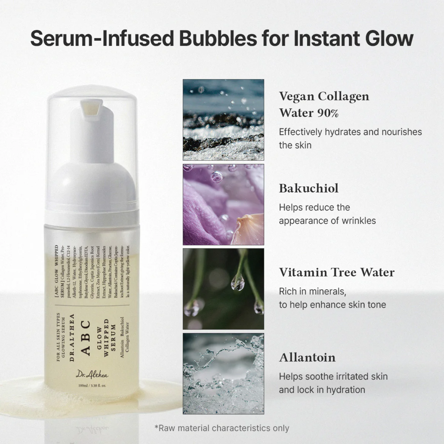 Dr. Althea ABC Serum with product details on a white background