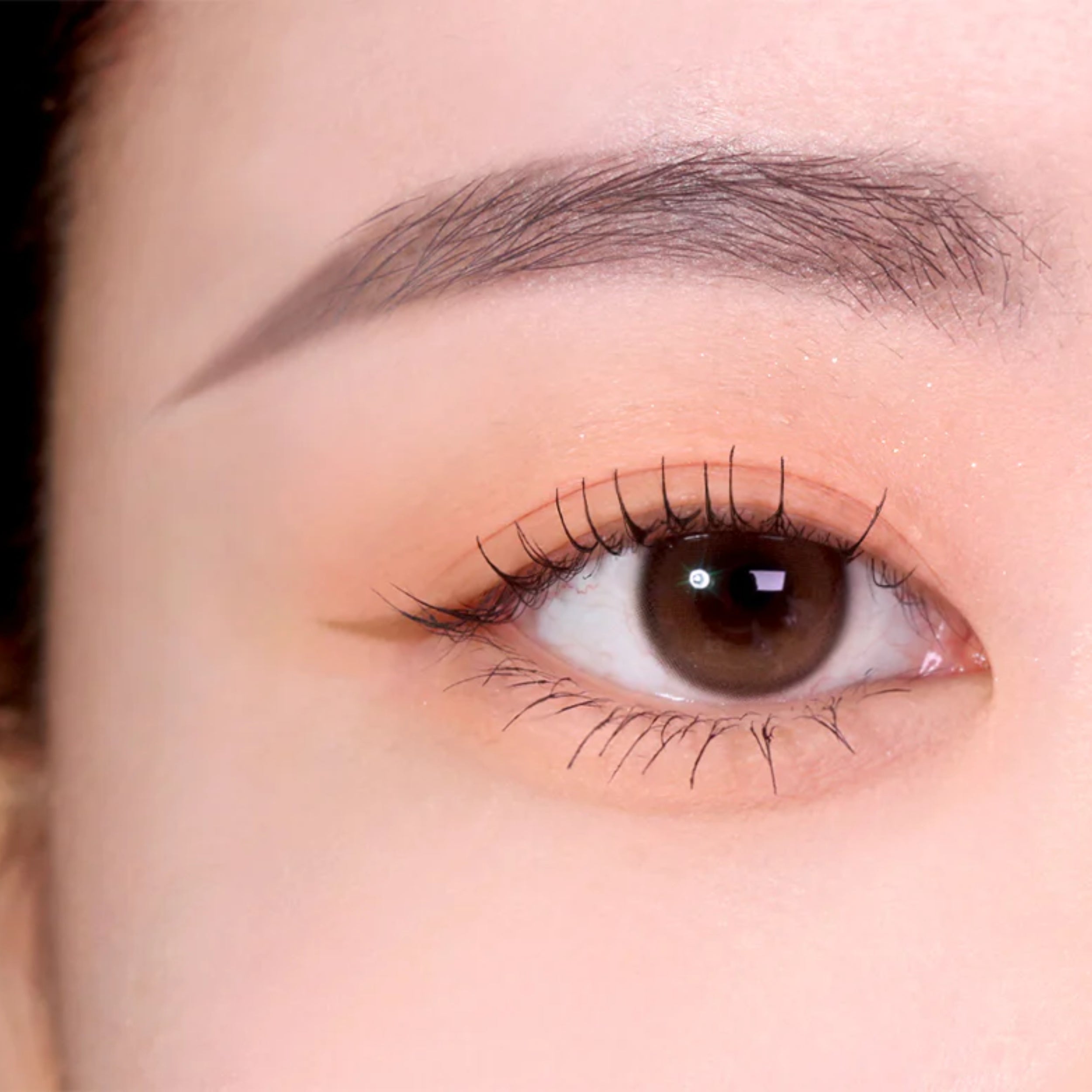 Close-up of a brown eye with makeup