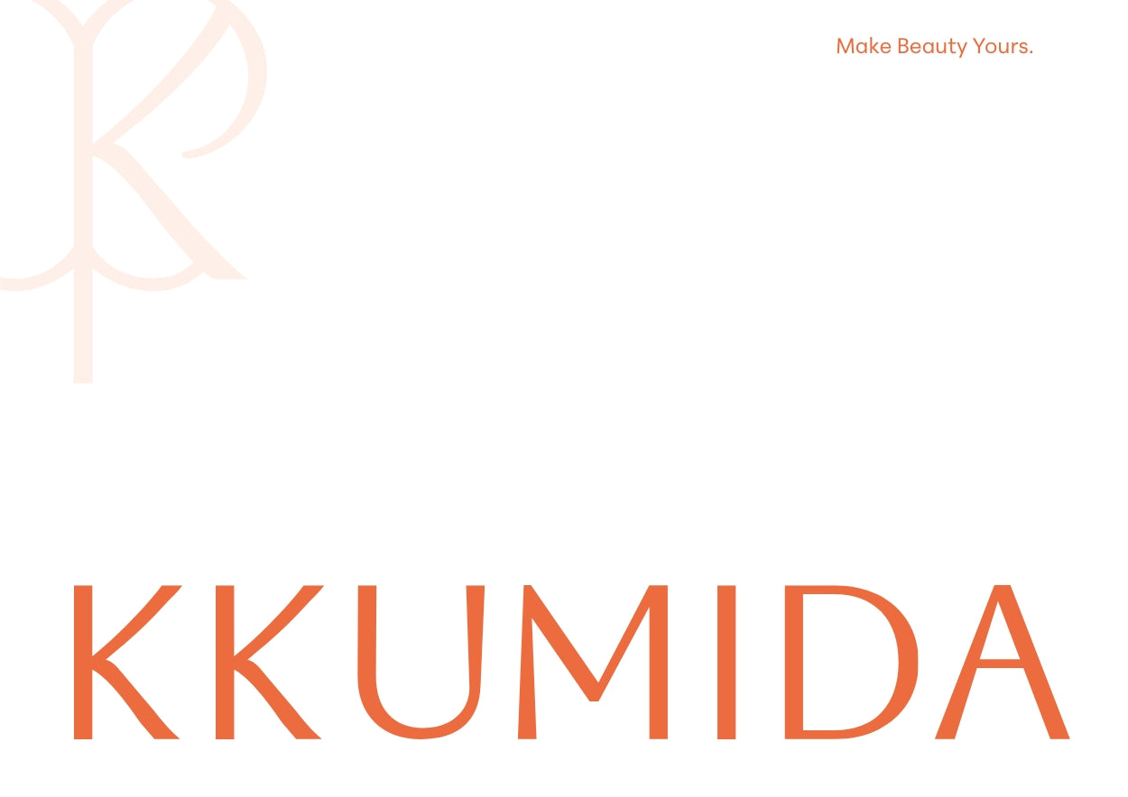 KKUMIDA logo with a stylized letter 'K' on a white background