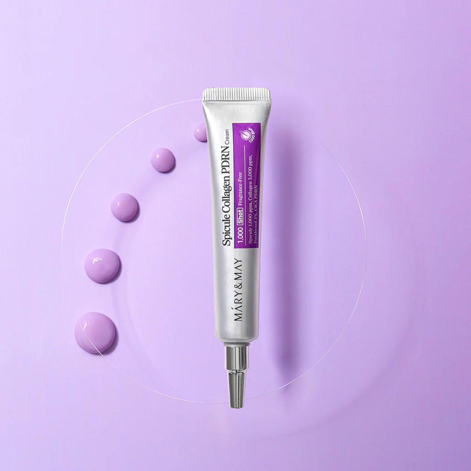 Skincare tube with purple background