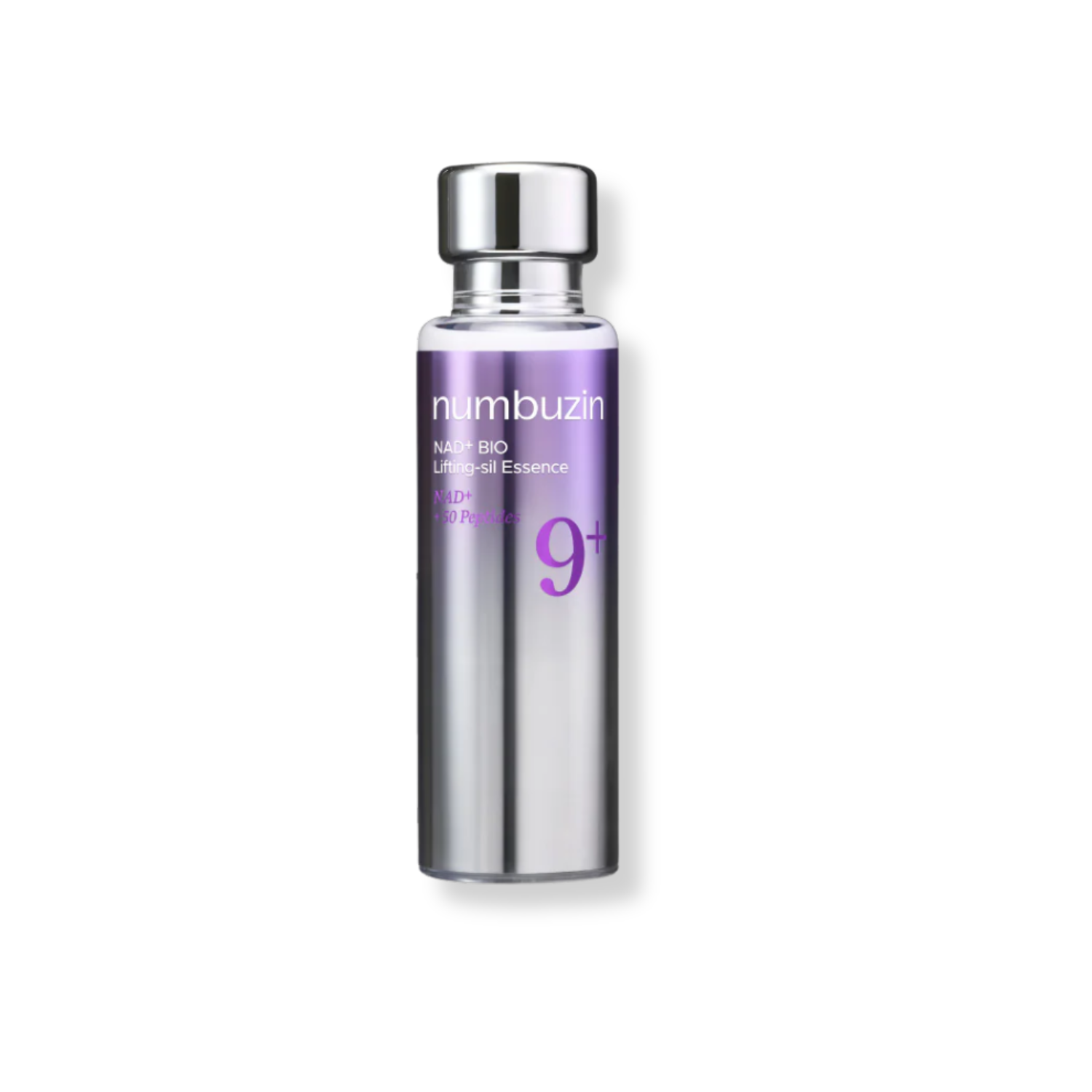 A bottle of Numbuzin NAD+ BIO Lifting-Sil essence on a white background