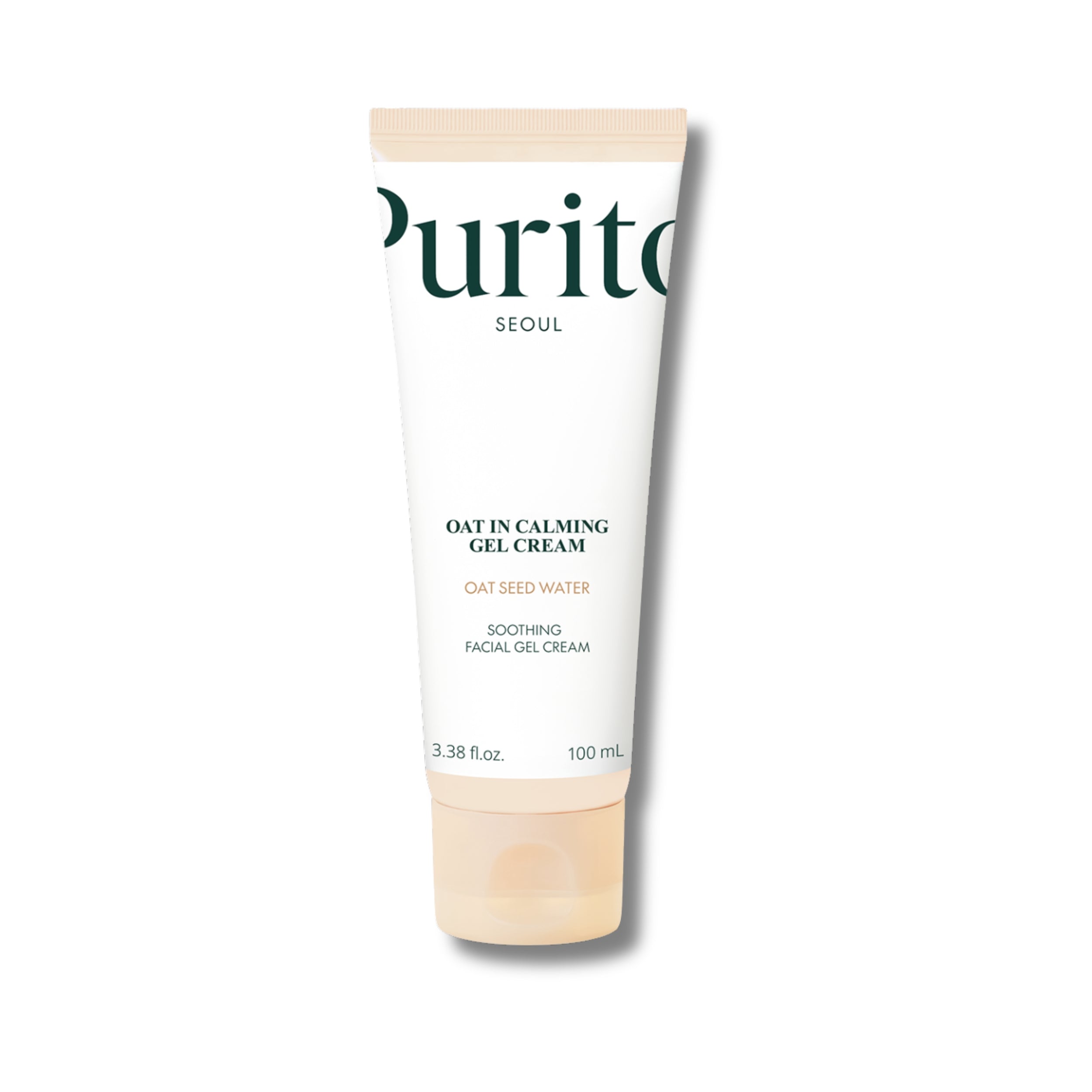 Tube of Purito Oat In Calming Gel Cream on a white background