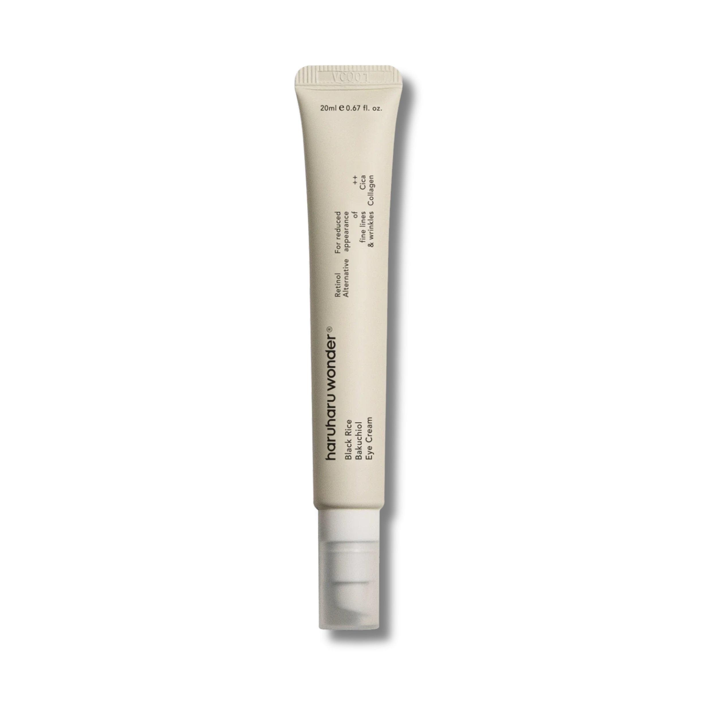 Skincare tube labeled 'haruhuawonder' on a white background