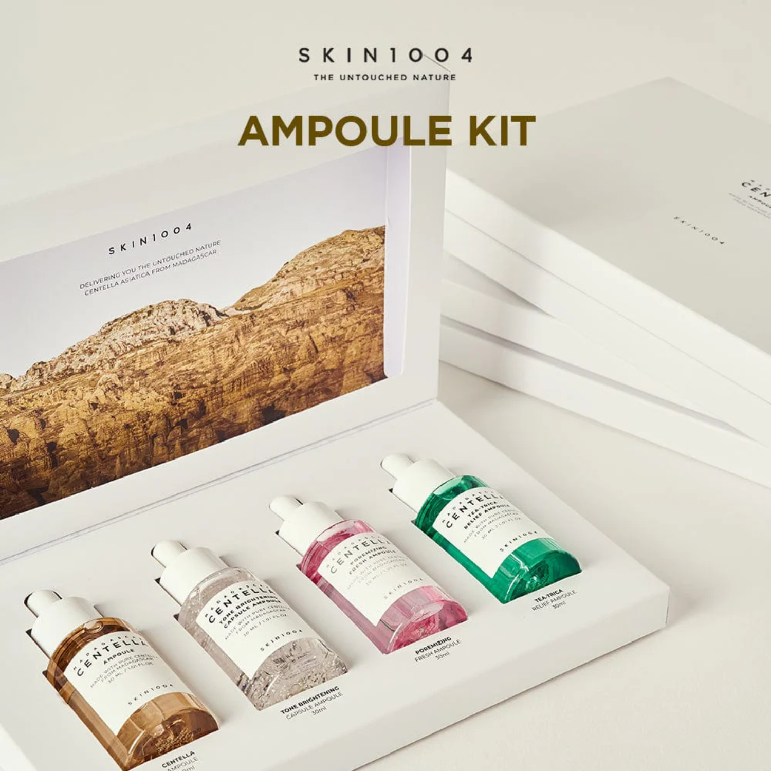 SKIN1004 Ampoule Kit with four bottles in a white box
