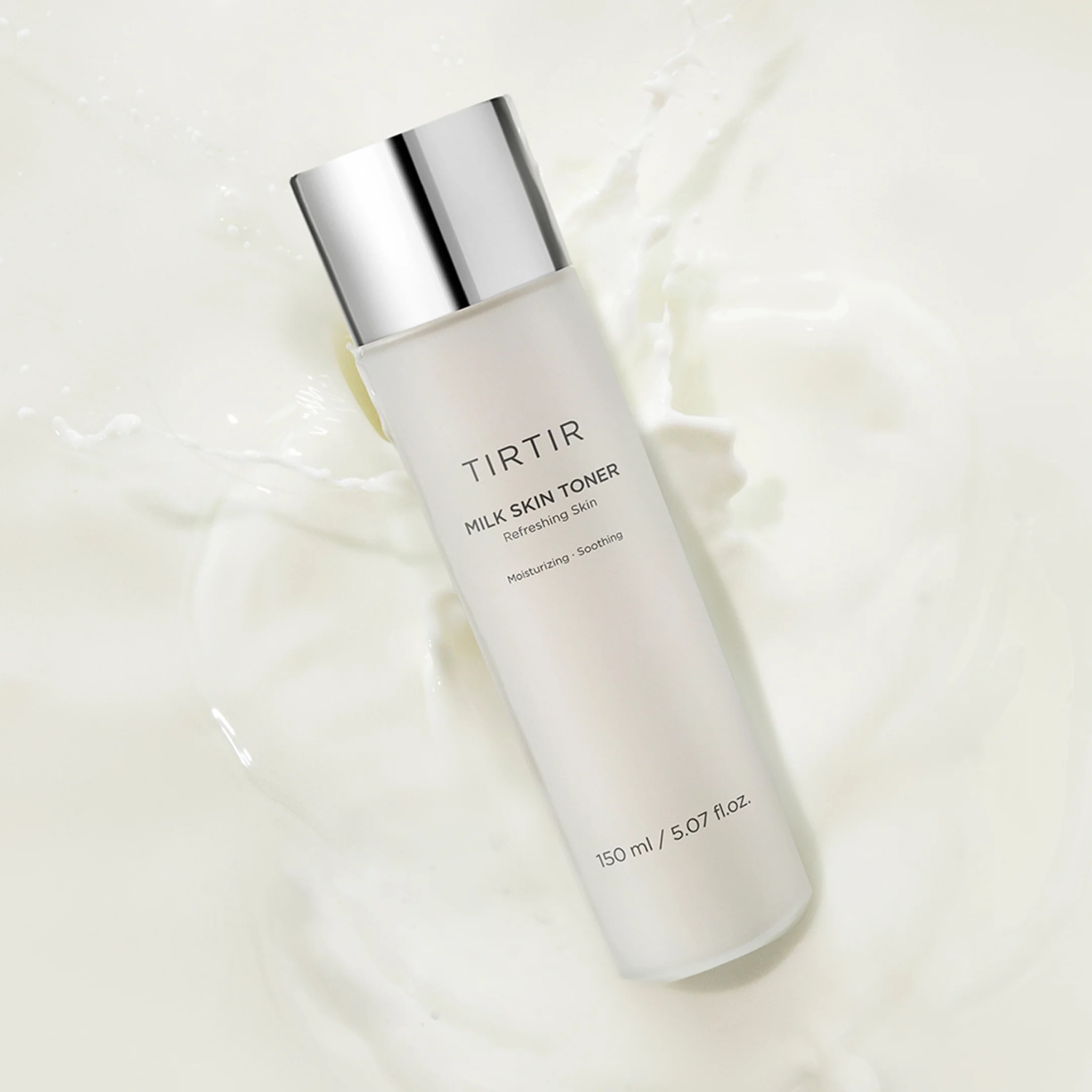TIRTIR milk skin toner bottle on a light background