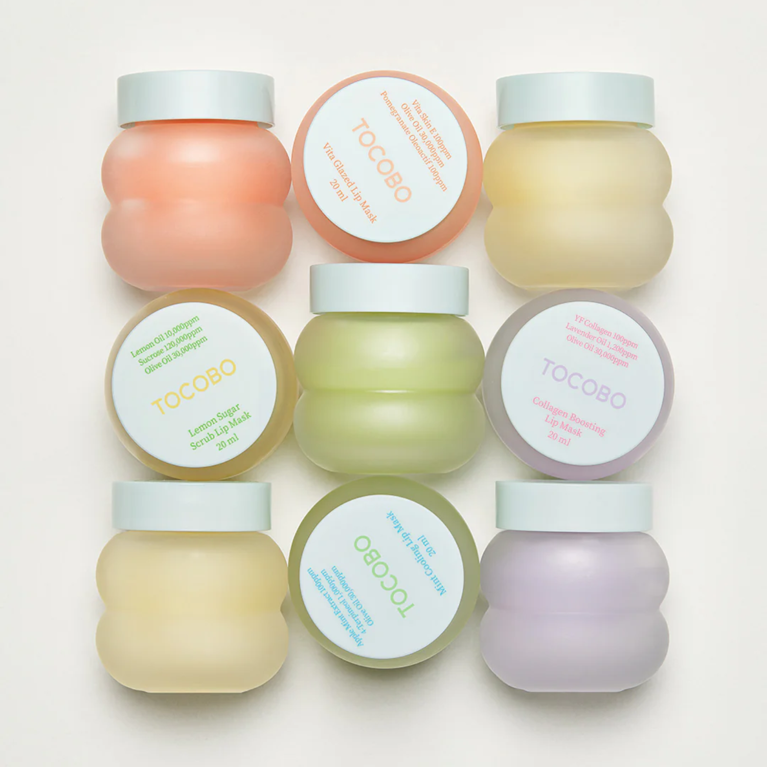 Set of Tocobo skincare products on a white background